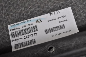 VOLVO V60 I ​​ОБЛИЦОВКА БАГАЖНИКА ПОЛА 39813517