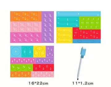 МАГНИТНАЯ КНИГА ИЗУЧЕНИЕ ДРОБЕЙ МАТЕМАТИКА
