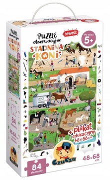 Puzzle Obserwacyjne Stadnina Koni CzuCzu 84 elementy dla dzieci 5+