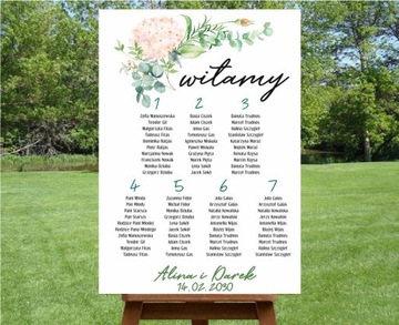 План свадебного стола для гостей 65x100 НОВИНКА