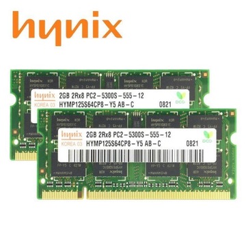 PAMIĘĆ RAM 4GB 2x2GB DDR2 SO-DIMM DO LAPTOPA 667MHz PC2 5300S