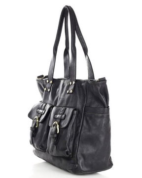 ИТАЛЬЯНСКАЯ женская сумка SHOPPER LEATHER с карманами