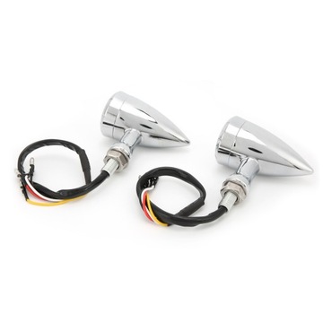 2шт мотоцикл светодиодный указатель поворота ретро желтый
