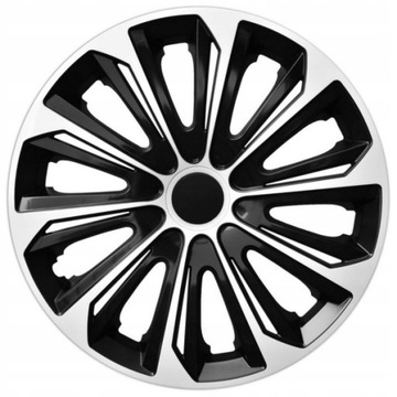 Kołpaki Extra STRONG 14'' biało-czarne 4 sztuki
