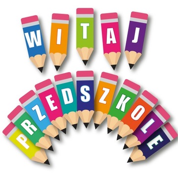 Dekoracja WITAJ PRZEDSZKOLE - OŁÓWKI