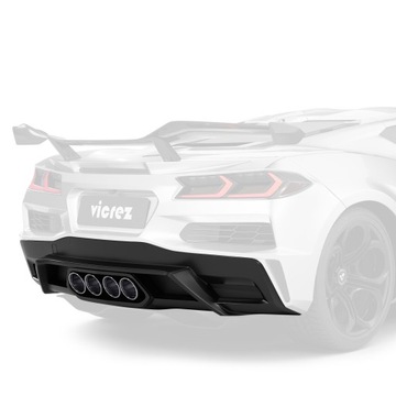 Dyfuzor Spoiler Zderzaka Z06 Styl + Końcówki CORVETTE C8 2020-2023 Stingray