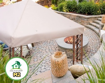 Водонепроницаемое кровельное покрытие для павильона, бежевое, 298 см х 298 см.