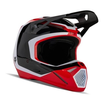 Kask motocyklowy FOX V1 NITRO FLUORESCENT RED czerwony fluo czarny GRATISY