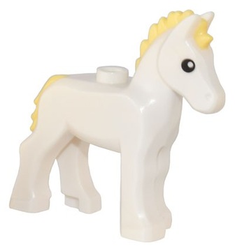 LEGO Zwierzęta Koń Źrebak Kucyk Biały 82445pb02