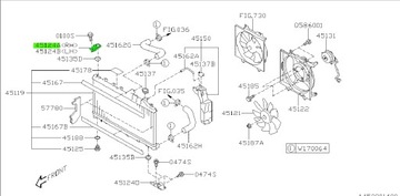 DRŽÁKY CHLADIČŮ HORNÍ SUBARU IMPREZA WRX 2012-