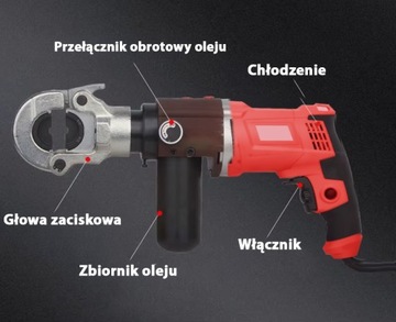 ZACISKARKA HYDRAULICZNA PRASKA KABLI PRZEWODÓW 16-300mm ELEKTRYCZNA 7,5T