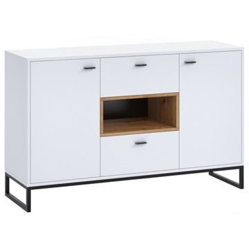 Komoda OLIER OE2 biały / dąb artisan
