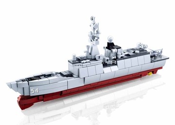 KLOCKI WOJSKO OKRĘT - STATEK FREGATA SLUBAN MODEL