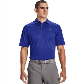 UNDER ARMOUR TECH POLO (M) Koszulka Męskie Niebieski