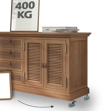 КОМПЛЕКТ 4 ТРАНСПОРТНЫХ КОЛЕСА КОЛЕСА 75 ММ 400 КГ С ПОВОРОТНЫМ ТОРМОЗОМ
