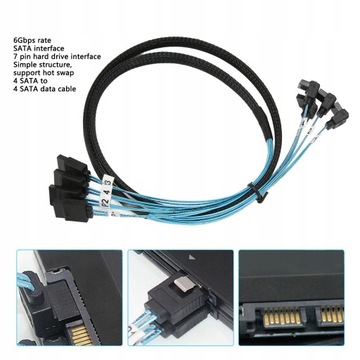 Прямой кабель Mini SAS 4 SATA на 4 SATA