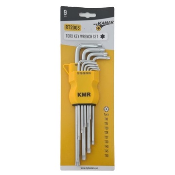 Zestaw kluczy TORX KMR3 - 9 elementów - długie