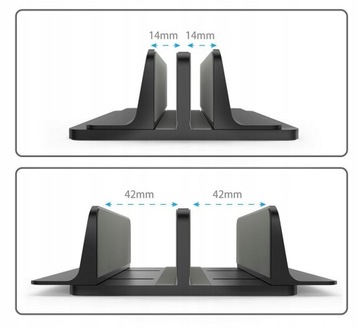 Алюминиевая подставка с 2 слотами ЧЕРНАЯ VAZIO для ноутбука MacBook Tablet iPad (N17-2-B)