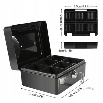 ПРОЧНАЯ МЕТАЛЛИЧЕСКАЯ КАССЕТА ДЛЯ ДЕНЕГ