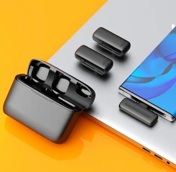 2 БЕСПРОВОДНЫХ МИКРОФОНА USB-C + ЧЕХОЛ