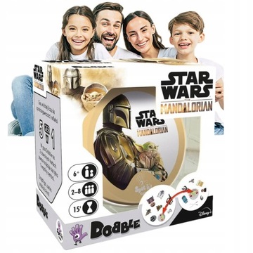Dobble Mandalorian DZIECIĘCA KARCIANKA Rozgrywka RYWALIZACJA Gra KARCIANKA