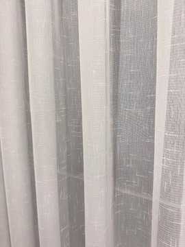 Tkanina na Firany materiał LEN STRUKTURALNY imitacja lnu, wzór Monika
