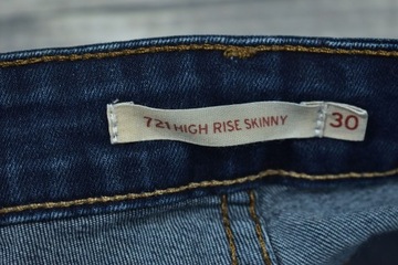 Damskie Spodnie Jeansy Levis 721 High Rise Skinny W30 L32