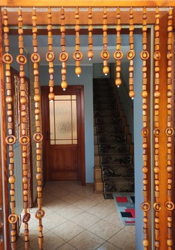 ДЕРЕВЯННАЯ ШТОРА С БИСЕРАМИ 80см - подарок