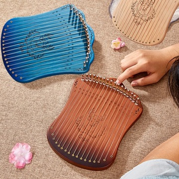 17-струнная арфа-лира портативная из массива бука