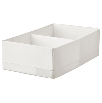 IKEA STUK Pudełko z przegródkami biały 20x34x10 cm