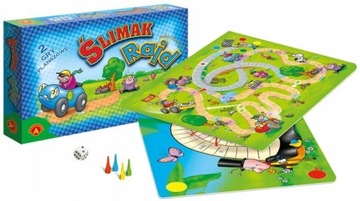 GRA PLANSZOWA 2W1 RAJD SAMOCHODOWY ŚLIMAK DZIECI