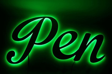 БУКВЫ с подсветкой сзади светодиодами RGB, 20 см.