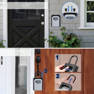 НАРУЖНЫЙ СЕЙФ ДЛЯ КЛЮЧЕЙ, ШКАФНИК ДЛЯ ХРАНЕНИЯ КОДОВ, НАВЕСНОЙ ЗАМОК НА СТЕНУ