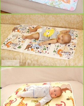 4 Size Baby Changing Mat Cartoon Cotton Waterproof Baby Sheet Changing Pad