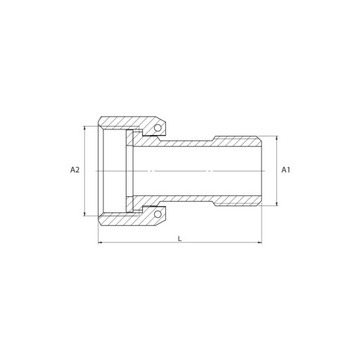 Полусоединение для водосчетчика 1/2 дюйма + прокладка