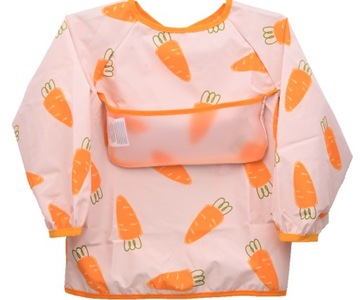 FARTUSZEK DZIECIĘCY DO KARMIENIA Z RĘKAWAMI RZEP