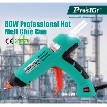 ГОРЯЧИЙ КЛЕВОЙ ПИСТОЛЕТ 80ВТ GK-390B PROSKIT