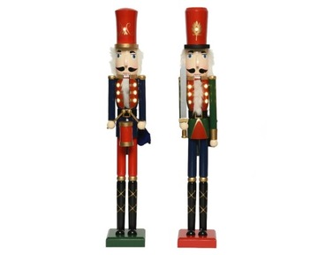 Dekoracja figurka dziadek do orzechów LED wzory