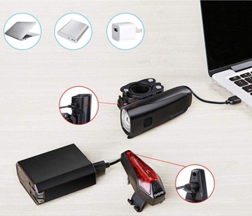 ВЕЛОСИПЕДНЫЕ ФОНАРИ ВЕЛОСИПЕДНЫЕ ФОНАРИ МОЩНЫЕ СВЕТОДИОДНЫЕ ПЕРЕДНИЕ ЗАДНИЕ ANTIMI ЧЕРНЫЕ