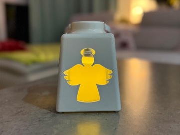 LATARENKA ANIOŁEK NA RORATY ŚWIĄTECZNY LAMPION ANIOŁ LED ŚWIECA NA BATERIE
