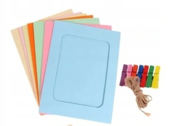 бумажные фоторамки, пластиковые прищепки, 20 шт.