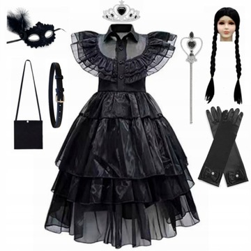 Wednesday Addams Dziewczęta Sukienka Kostiumowa