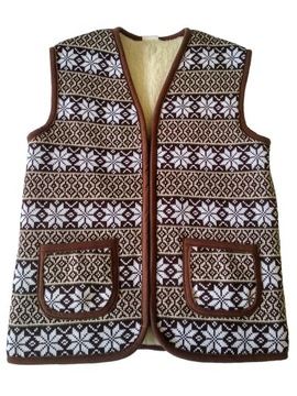 Kamizelka wełniana wzór norweski roz. 4XL