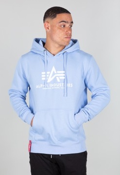 Svetlomodrá L mikina Alpha Industries Basic Hoody