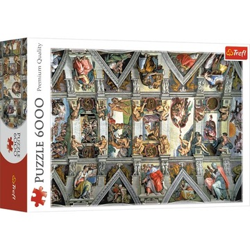 PUZZLE 6000 UKŁADANKA WIDOK SKLEPIENIE KAPLICA SYKSTYŃSKA 16+ TREFL