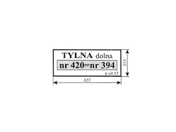 SZYBA TYLNA DOLNA MF-235 KOJA SMOLNIKI 394