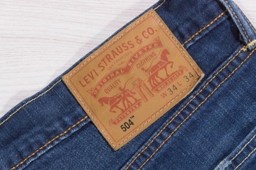 LEVIS 504 SPODNIE JEANSY 34/34