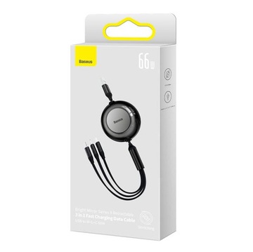 КАБЕЛЬ BASEUS ДЛЯ IPHONE 3IN1 USB TYPE C MICRO USB LIGHTNING БЫСТРАЯ ЗАРЯДКА 1,1 М