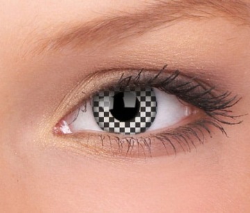 Soczewki kolorowe Crazy Lens - Chequered