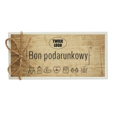 100 szt. ekologiczne firmowe vouchery podarunkowe